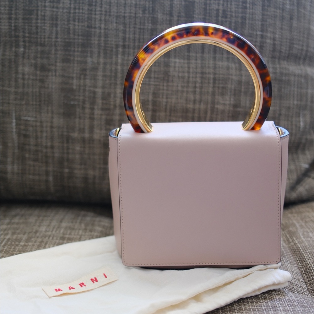 MARNI Light Pink Pannier Crossbody Bag